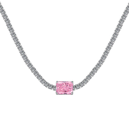 [Elitejewels]2.0 carat Ornate Emerald Cut Necklace