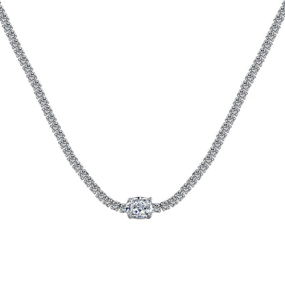 [Elitejewels]1.0 Carat Shining Oval Cut Necklace