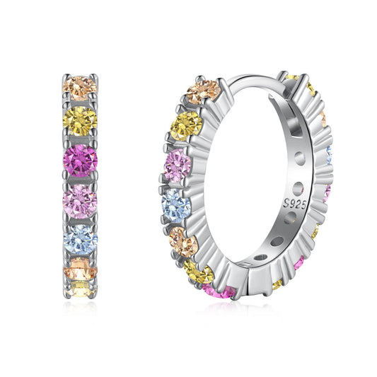 [Elitejewels]Radiant Colorful Round Cut Earrings