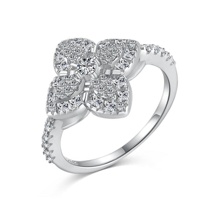 [Elitejewels]Luxurious Colorful Flower Shape Banquet Ring