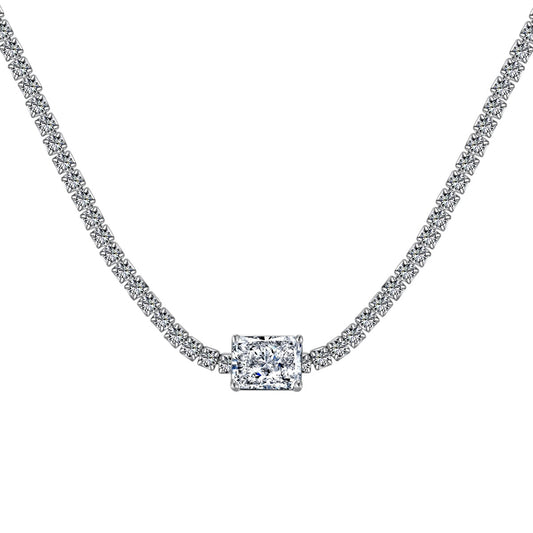 [Elitejewels]2.0 carat Ornate Emerald Cut Necklace