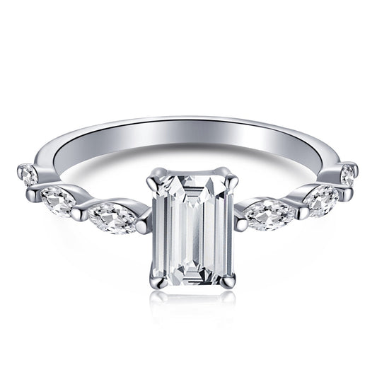 [Elitejewels]1.0 Carat Dainty Resplendent Radiant Cut Daily Ring