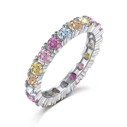 [Elitejewels]Dazzling Lustrous Round Cut Tennis Ring