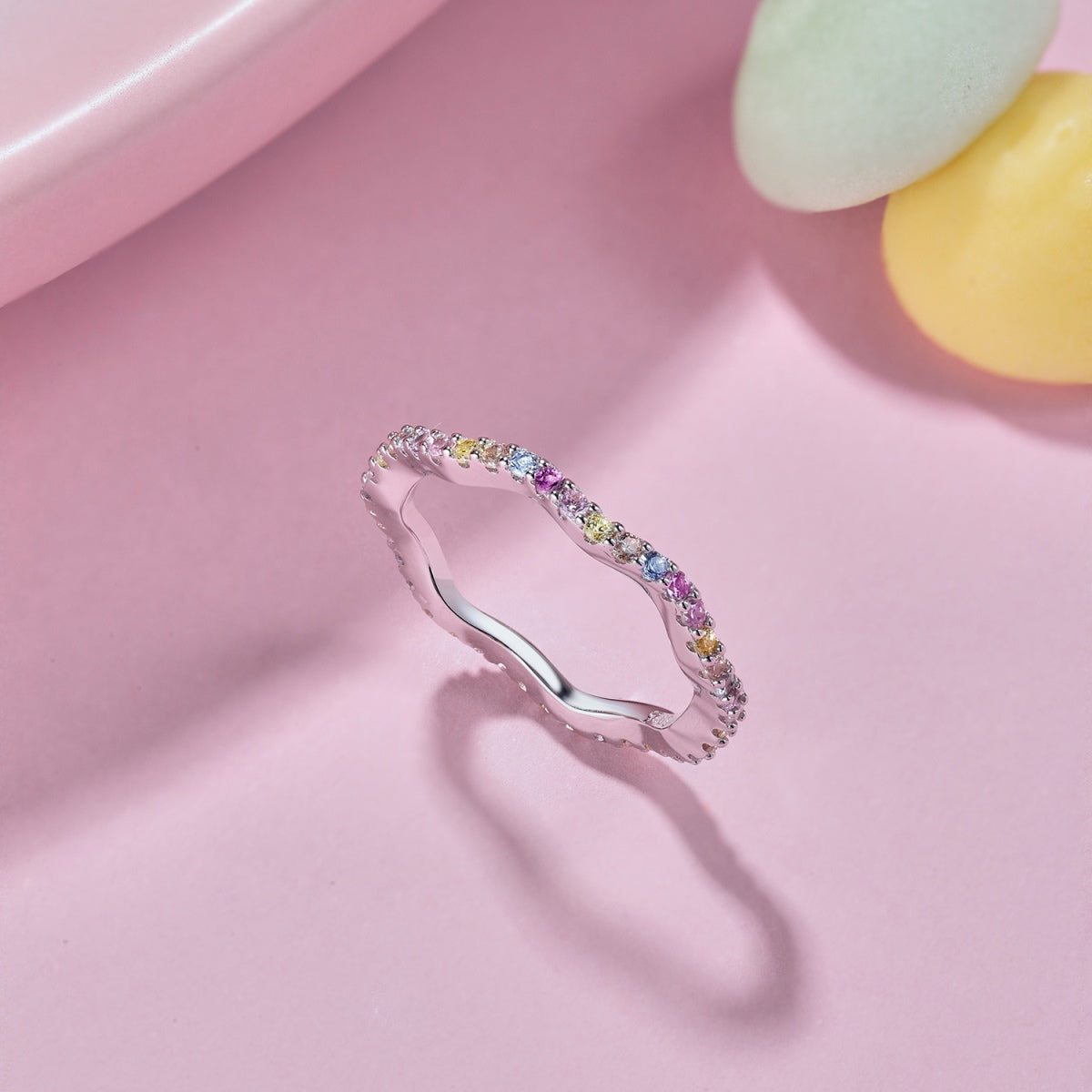 [Elitejewels]Dainty Colorful Round Cut Party Ring