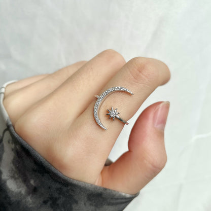 [Elitejewels]Eternity Moon & Star Ring