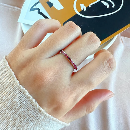 [Elitejewels]Delicate Sparkling Round Cut Daily Ring