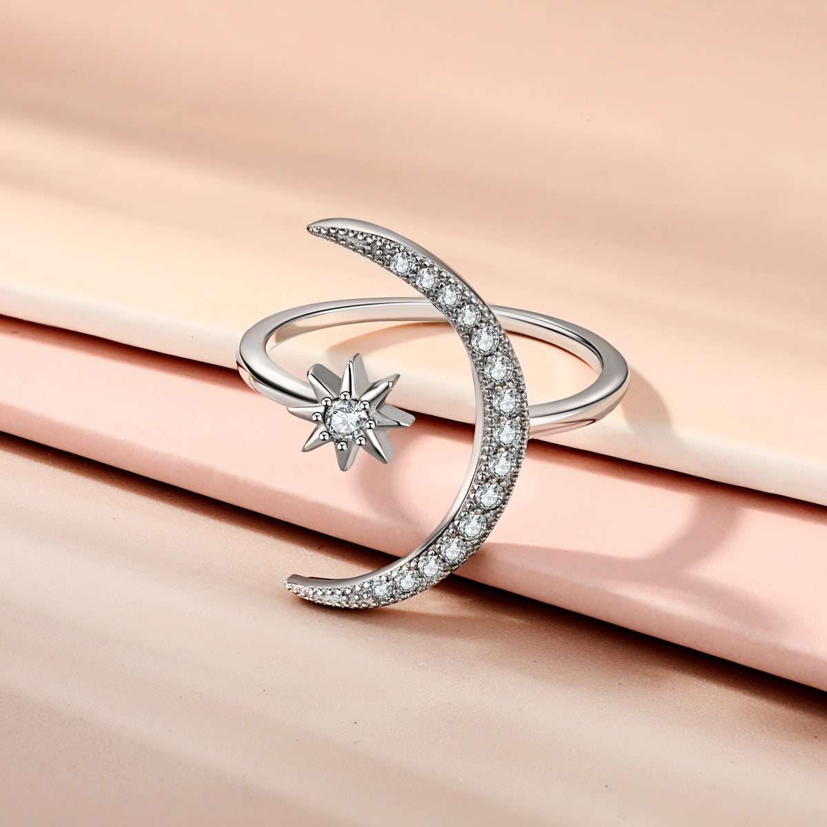 [Elitejewels]Eternity Moon & Star Ring