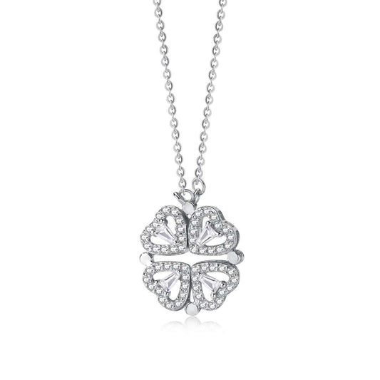 [Elitejewels]Ornate Heart Cut Flower Shape Necklace