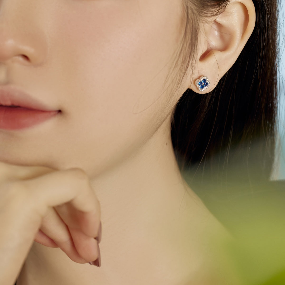 [Elitejewels]Four-Leaf Clover Flower Shaped Earrings