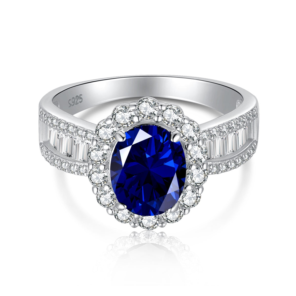 [Elitejewels]1.5 Carat Dazzling Charming Oval Cut Banquet Ring