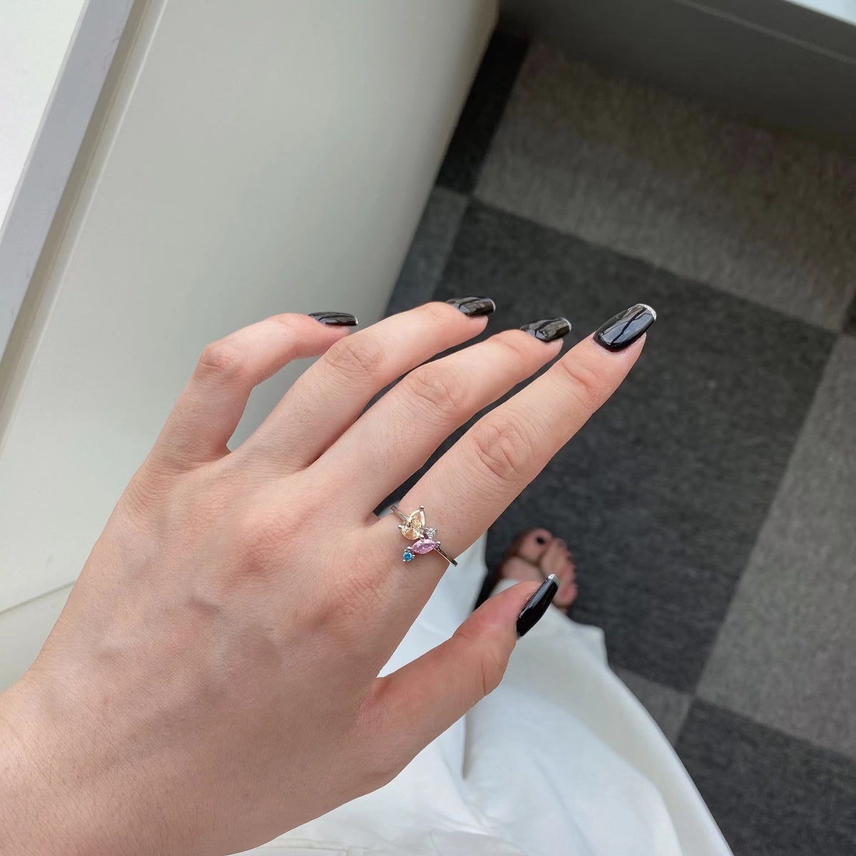 [Elitejewels]Radiant Colorful Multi Cut Daily Ring