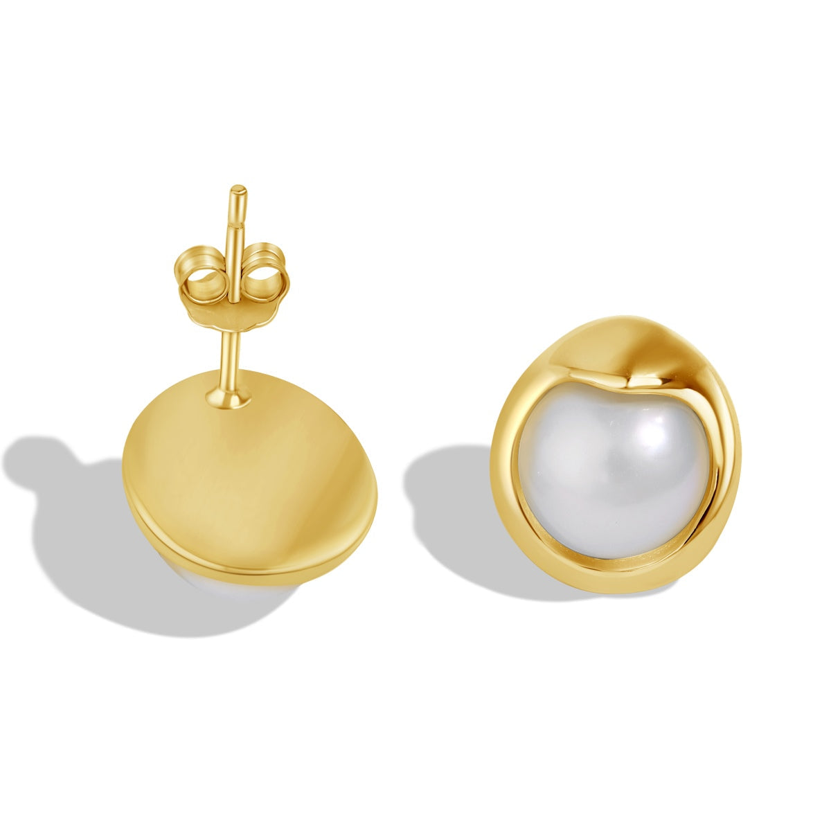 [Elitejewels]Dainty Bread Pearl Earrings