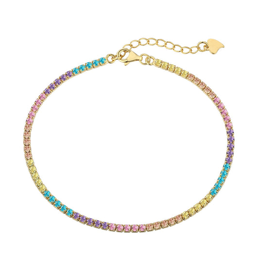 [Elitejewels]Dazzling Colorful Round Cut Daily Bracelet