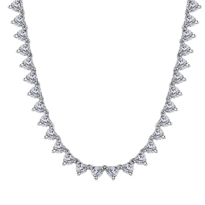 [Elitejewels]Ornate Heart Cut Tennis Necklace