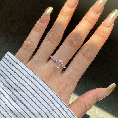 [Elitejewels]2.0 Carat Dazzling Sparkling Radiant Cut Party Ring