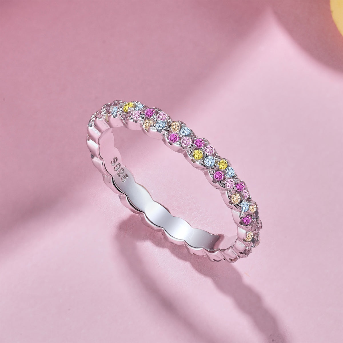 [Elitejewels]Dainty Ebullient Round Cut Daily Ring