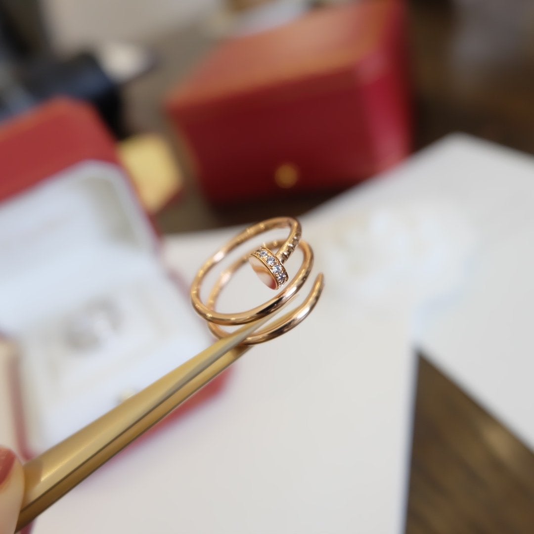 [Elitejewels]JUSTE RING 1,8 MM ROSGOLD ZWEIREIHIG 