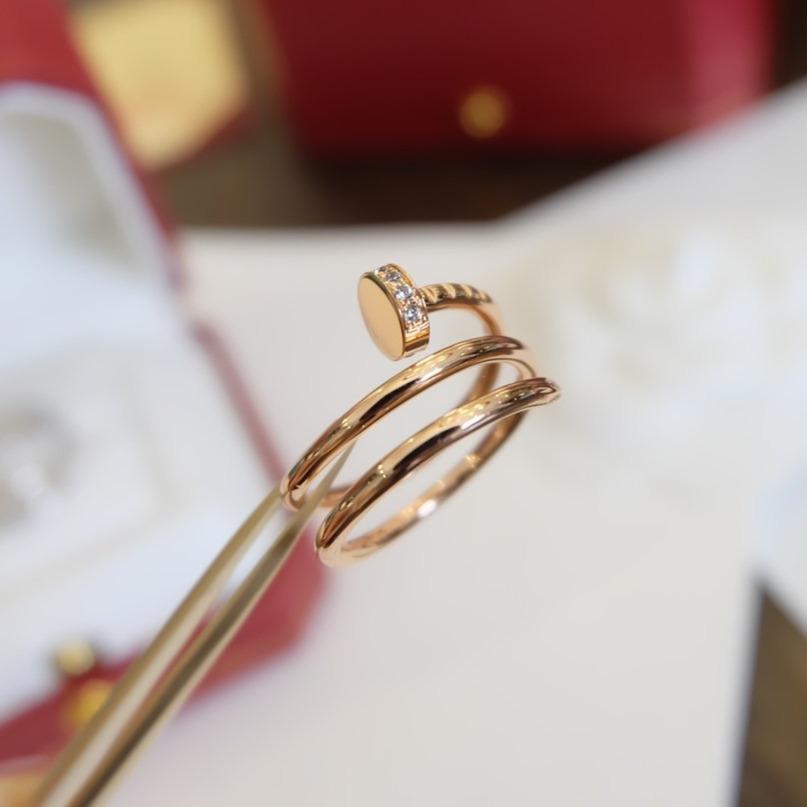 [Elitejewels]JUSTE RING 1,8 MM ROSGOLD ZWEIREIHIG 