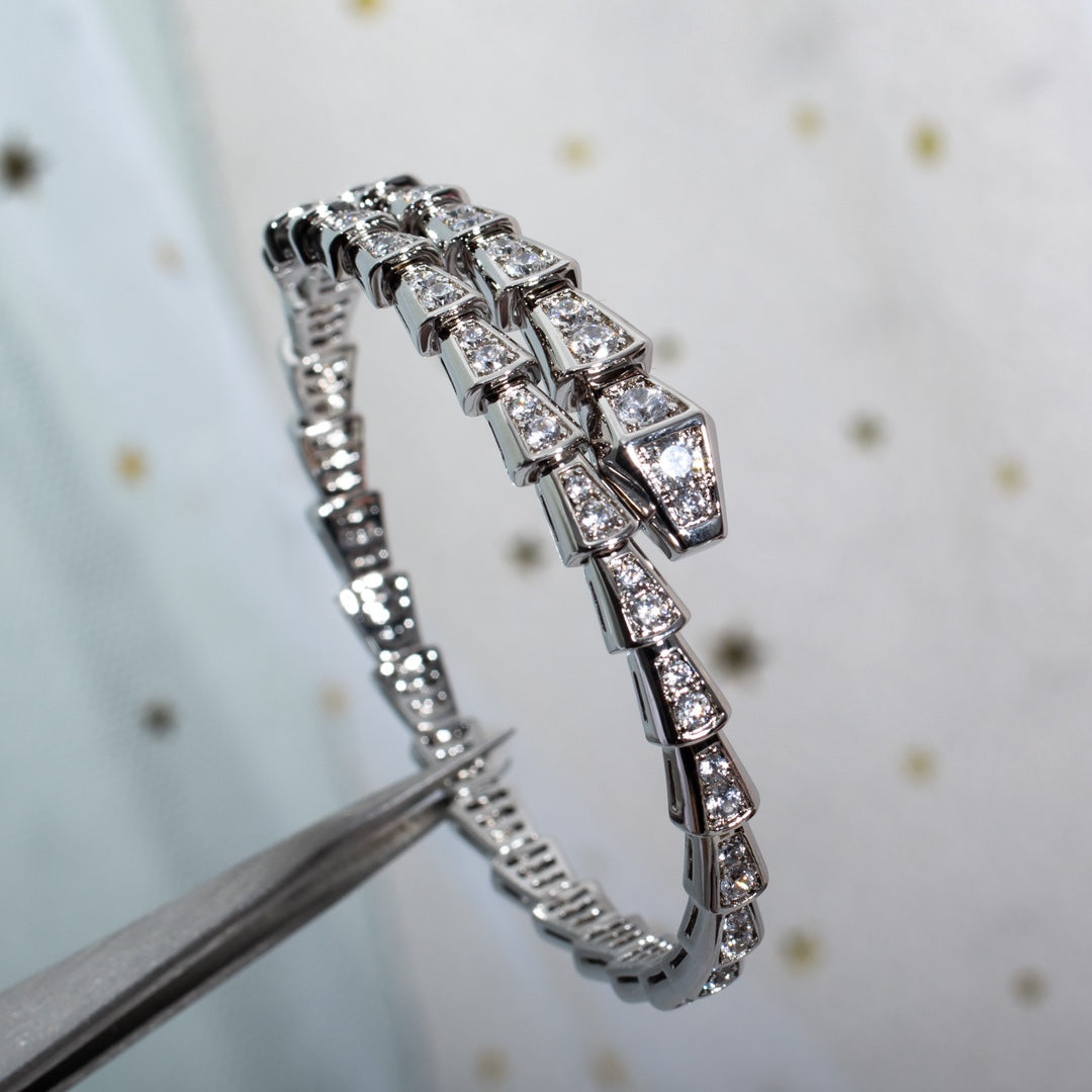 [Elitejewels]SERPENTI ARMBAND 6MM SILBER DIAMANT 