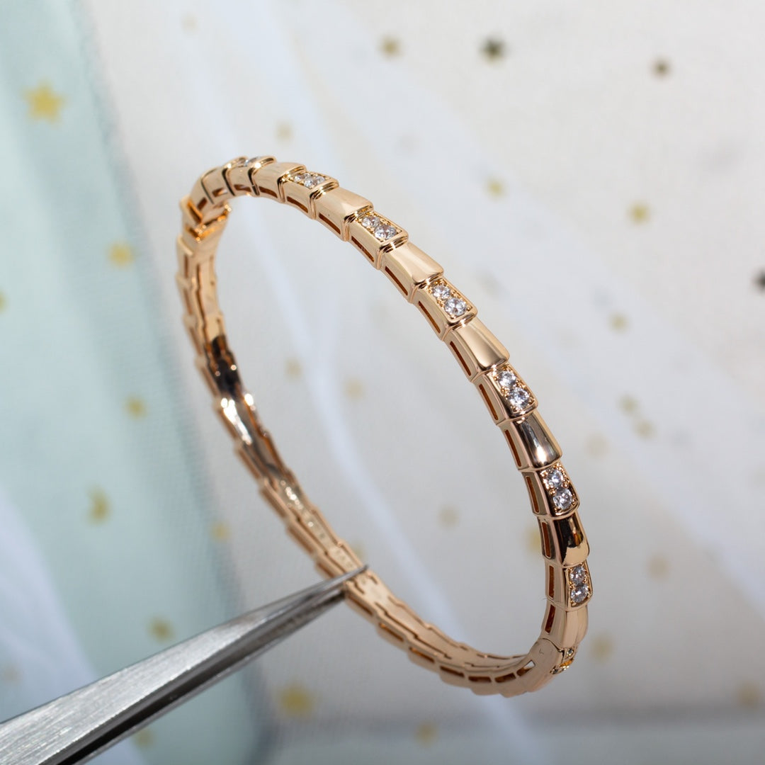 [Elitejewels]SERPENTI BRACELET PINK GOLD DIAMOND