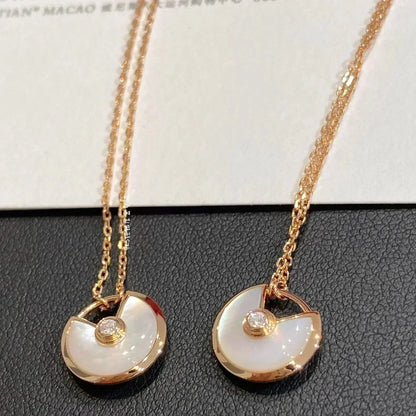 [Elitejewels]AMULETTE ROSE GOLD MOP NECKLACE