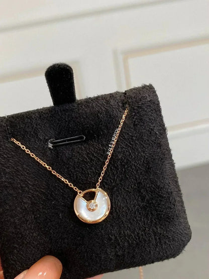 [Elitejewels]AMULETTE ROSE GOLD MOP NECKLACE