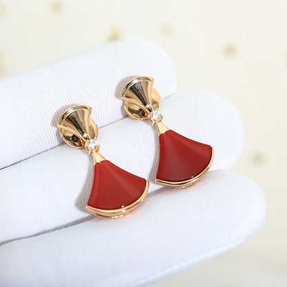 [Elitejewels]DREAM Carnelian PINK GOLD EARRINGS