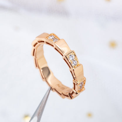 [Elitejewels]SERPENTI RING PINK GOLD  3MM