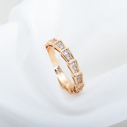 [Elitejewels]SERPENTI RING ROTGOLD MIT DIAMANTEN 3MM