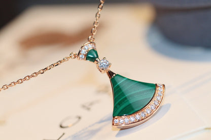 [Elitejewels]DREAM NECKLACE MALACHITE DIAMOND