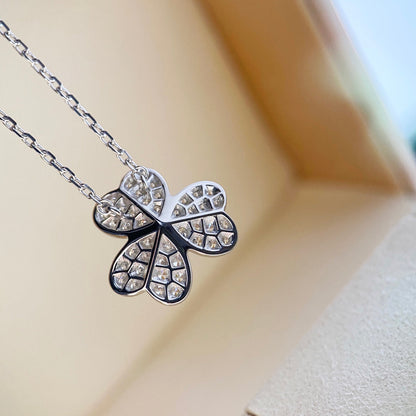 [Elitejewels]CLOVER DIAMOND NECKLACE SILVER