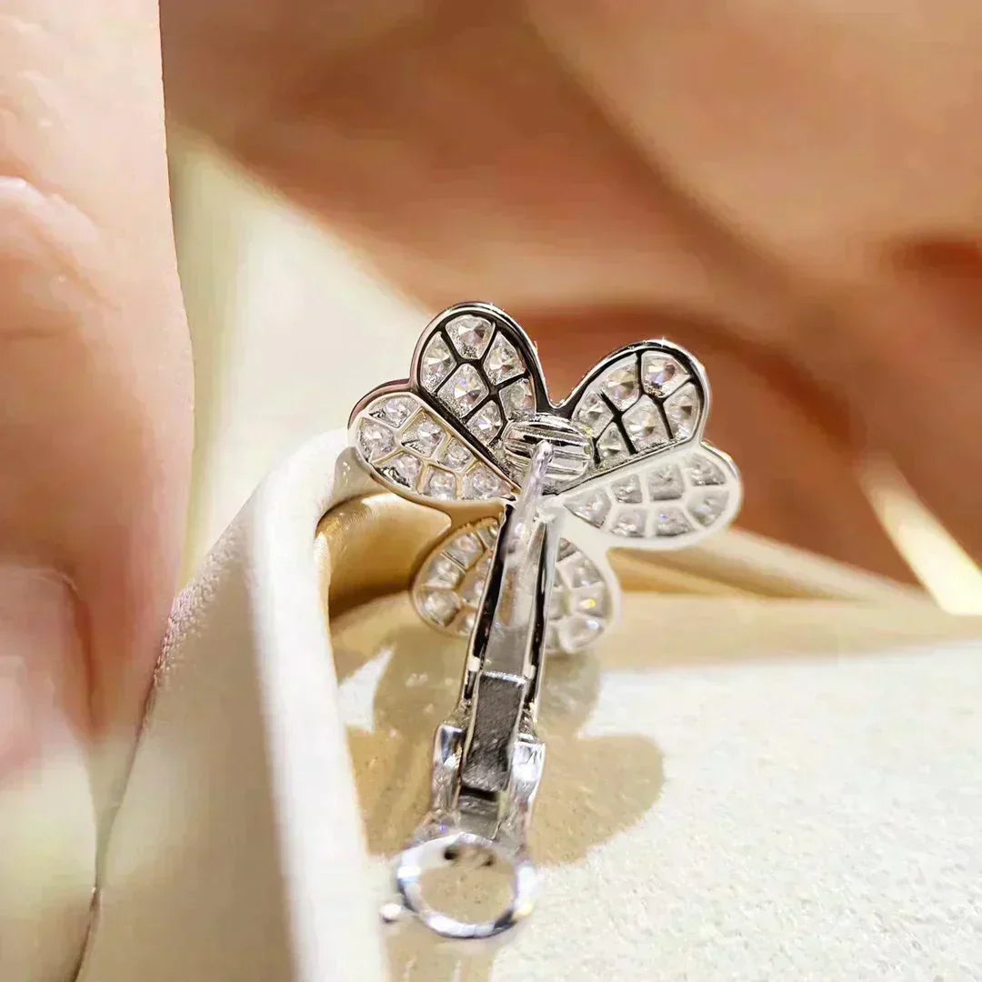 [Elitejewels]CLOVER COMOS DIAMANT OHRRINGE SILBER