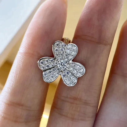 [Elitejewels]CLOVER COMOS DIAMANT OHRRINGE SILBER