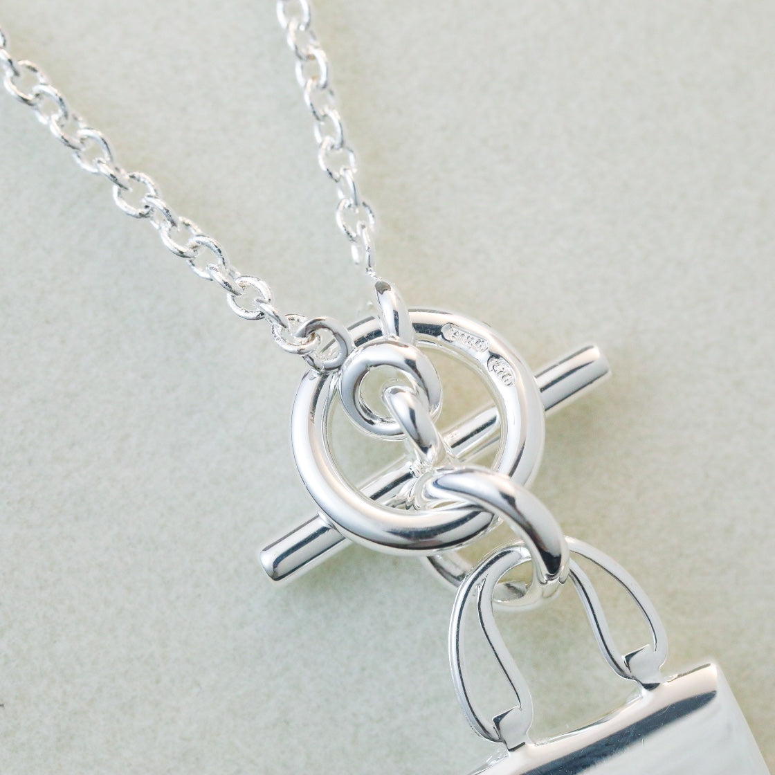 [Elitejewels] POP ​​H ANHÄNGER SILBER HALSKETTE