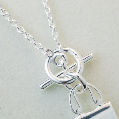 [Elitejewels] POP ​​H ANHÄNGER SILBER HALSKETTE