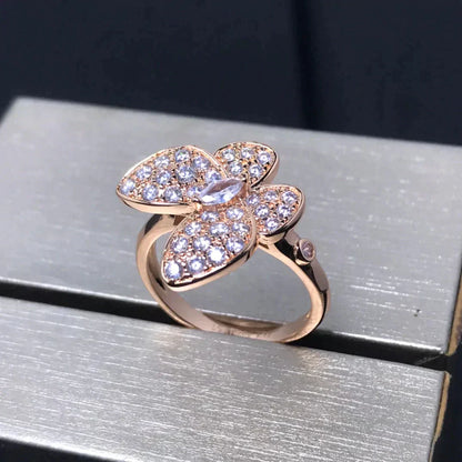 [Elitejewels] SCHMETTERLINGSRING AUS ROTGOLD MIT DIAMANTEN