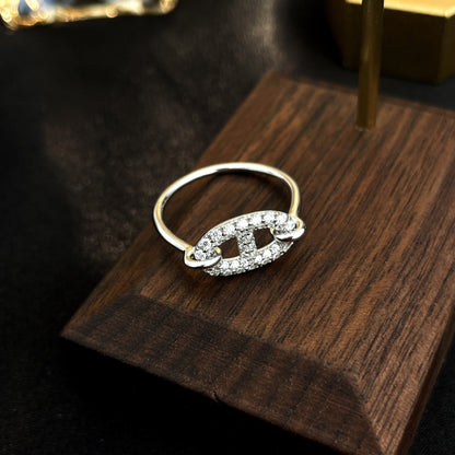 [Elitejewels]RONDE SMALL SILVER DIAMOND RING