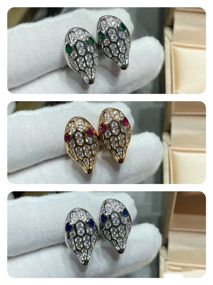 [Elitejewels]SERPENT DIAMOND STUD EARRINGS