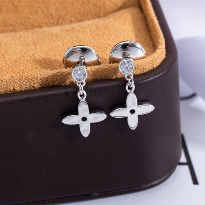 [Elitejewels]VIDYLLE SILVER DIAMOND MINI DROP EARRINGS