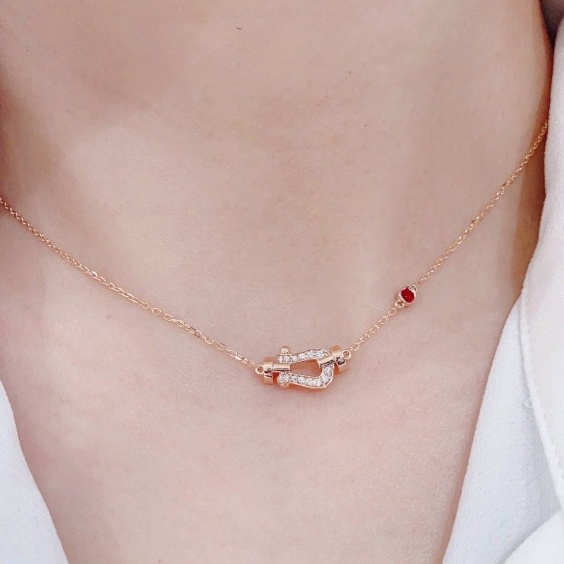 [Elitejewels]FORCE 10 DIAMOND PINK GOLD NECKLACE