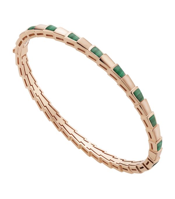 [Elitejewels]SERPENTI BRACELET PINK GOLD MALACHITE