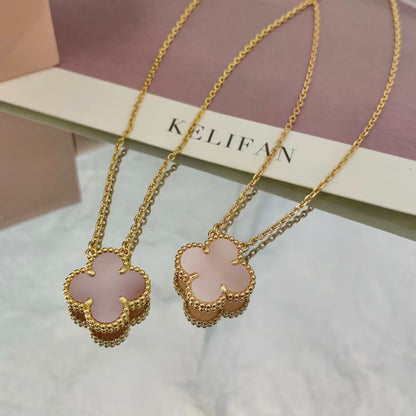 [Elitejewels]CLOVER 15MM ROSA PERLMUTT-EINZELNE BLUMENKETTE