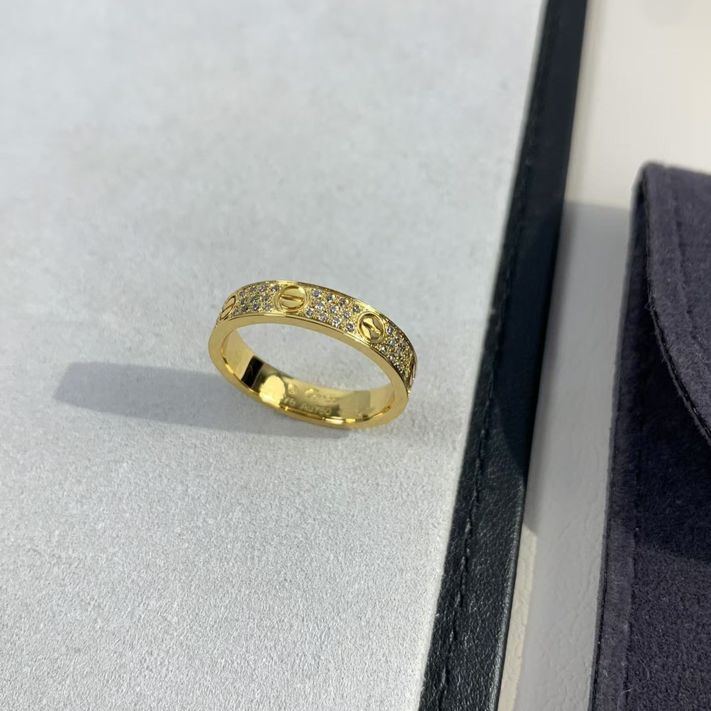 [Elitejewels]ラブリング 3.6MM ダイヤモンドパヴェ