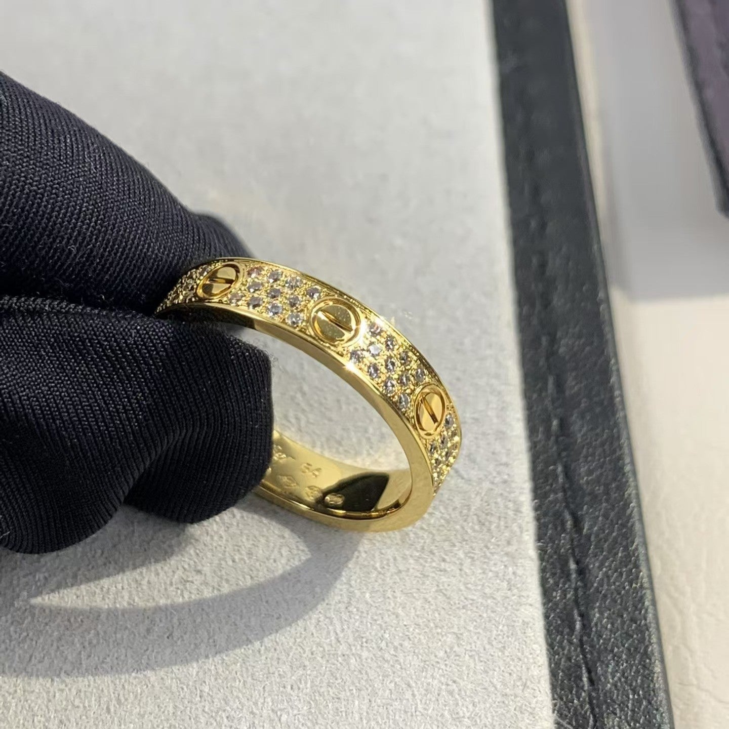 [Elitejewels]ラブリング 3.6MM ダイヤモンドパヴェ