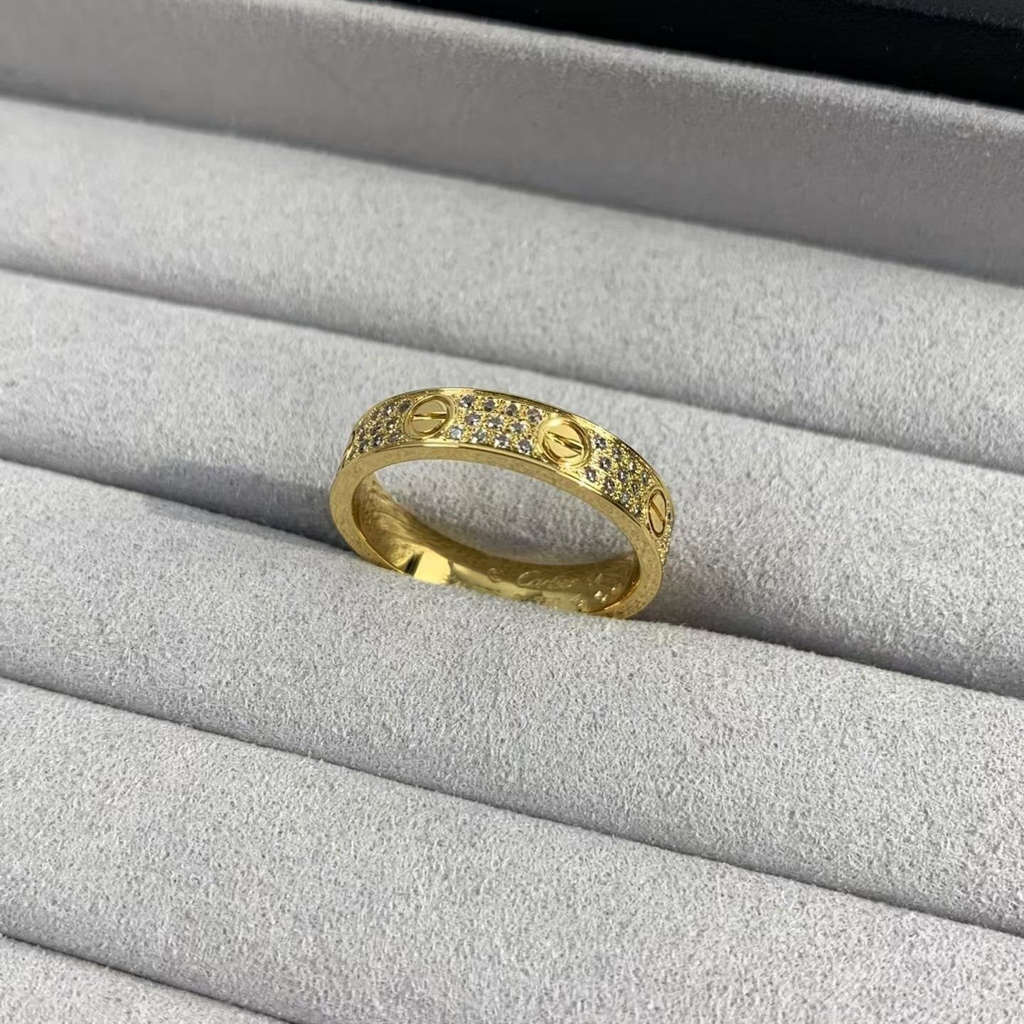 [Elitejewels]ラブリング 3.6MM ダイヤモンドパヴェ