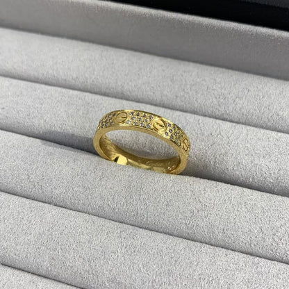 [Elitejewels]ラブリング 3.6MM ダイヤモンドパヴェ