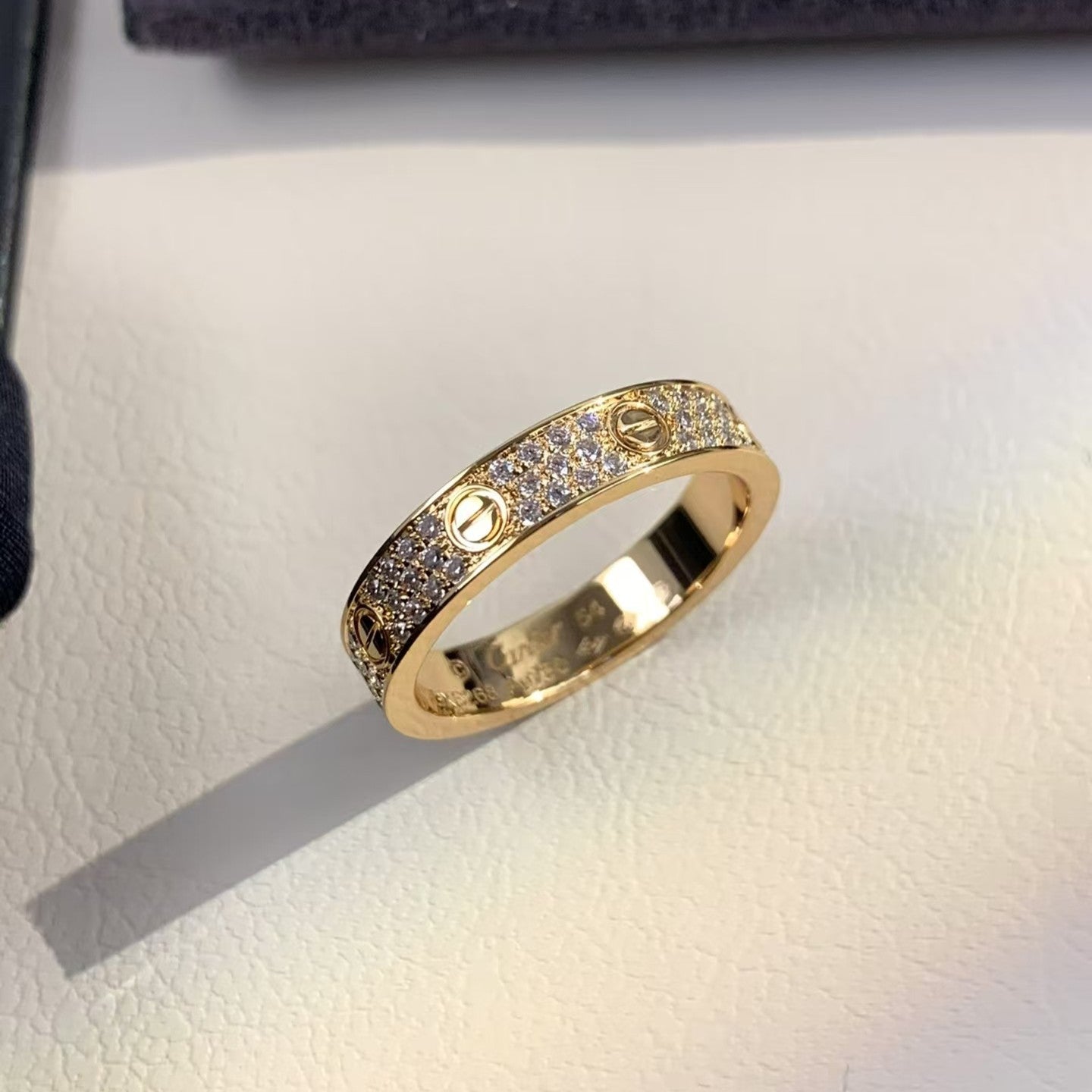 [Elitejewels]ラブリング 3.6MM ダイヤモンドパヴェ