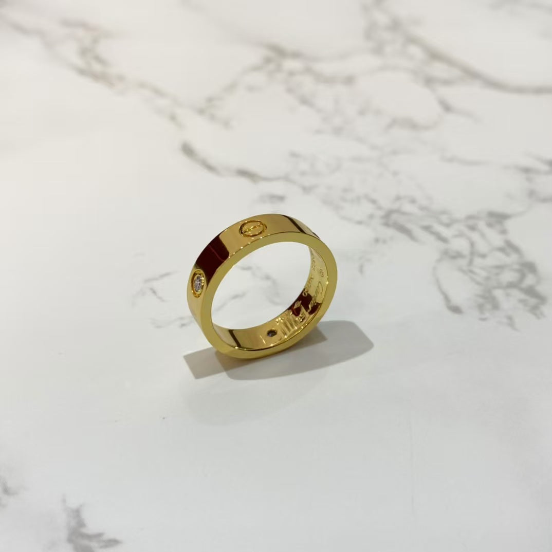 [Elitejewels] LIEBESRING 5,5 MM 3 DIAMANTEN GOLD