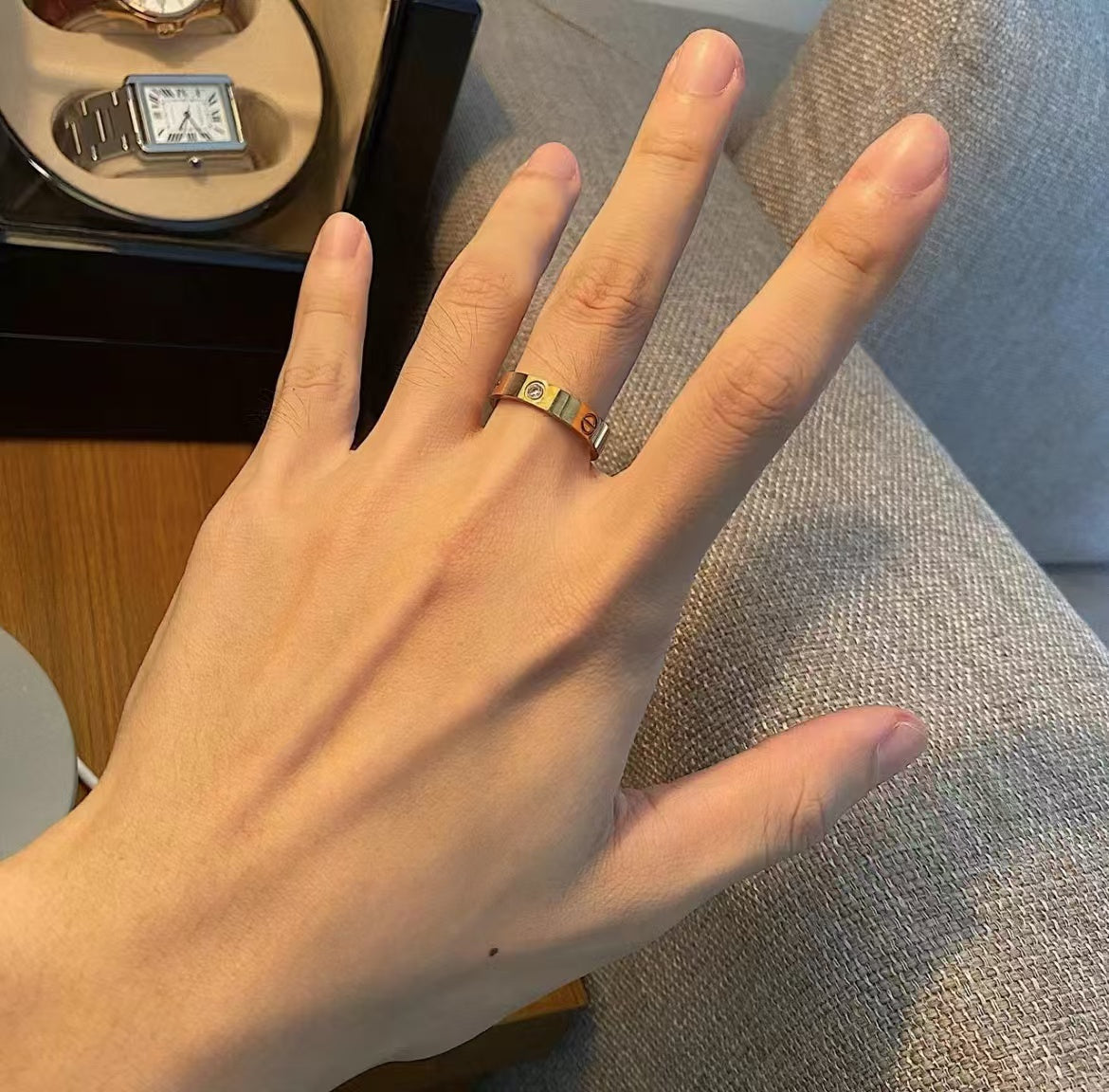 [Elitejewels] LIEBESRING 5,5 MM 3 DIAMANTEN GOLD