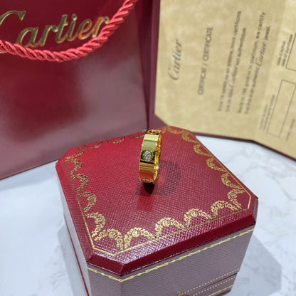 [Elitejewels] LIEBESRING 5,5 MM 3 DIAMANTEN GOLD